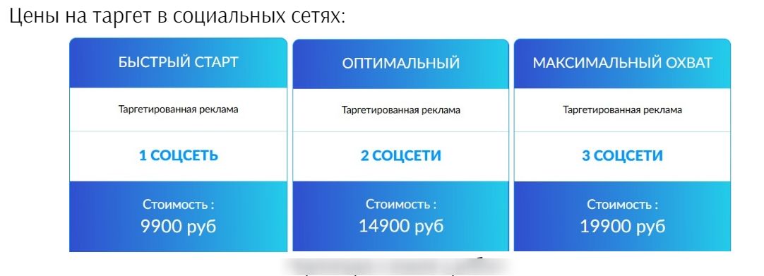 Тарифы агентства «Оптима-промо» Уральского региона