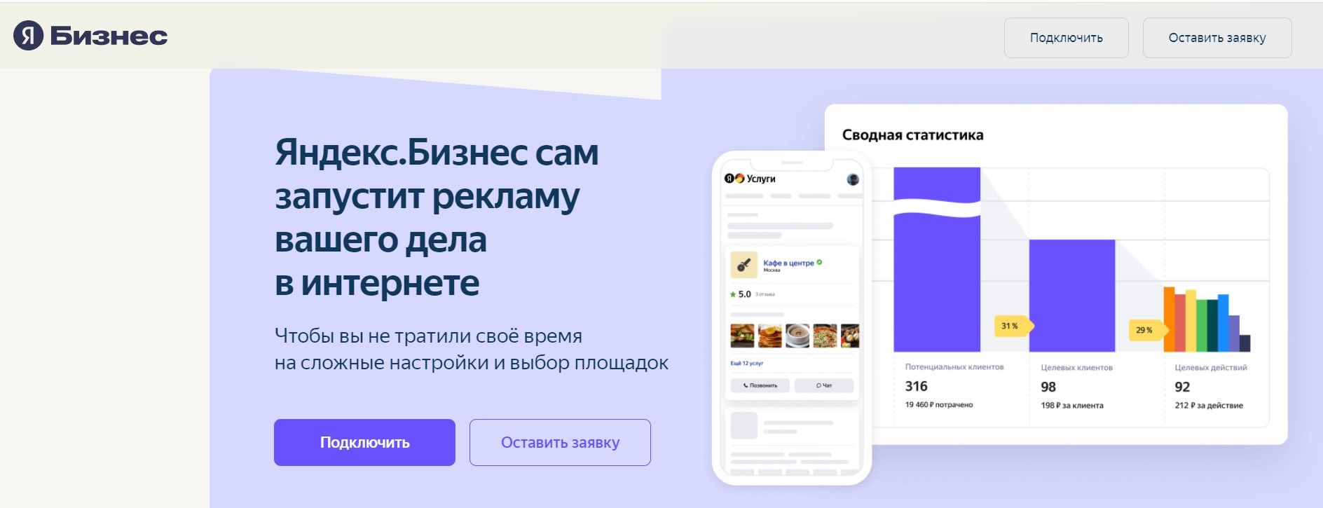 Яндекс.Бизнес нацелен продать вам рекламу, но есть возможности и помимо нее
