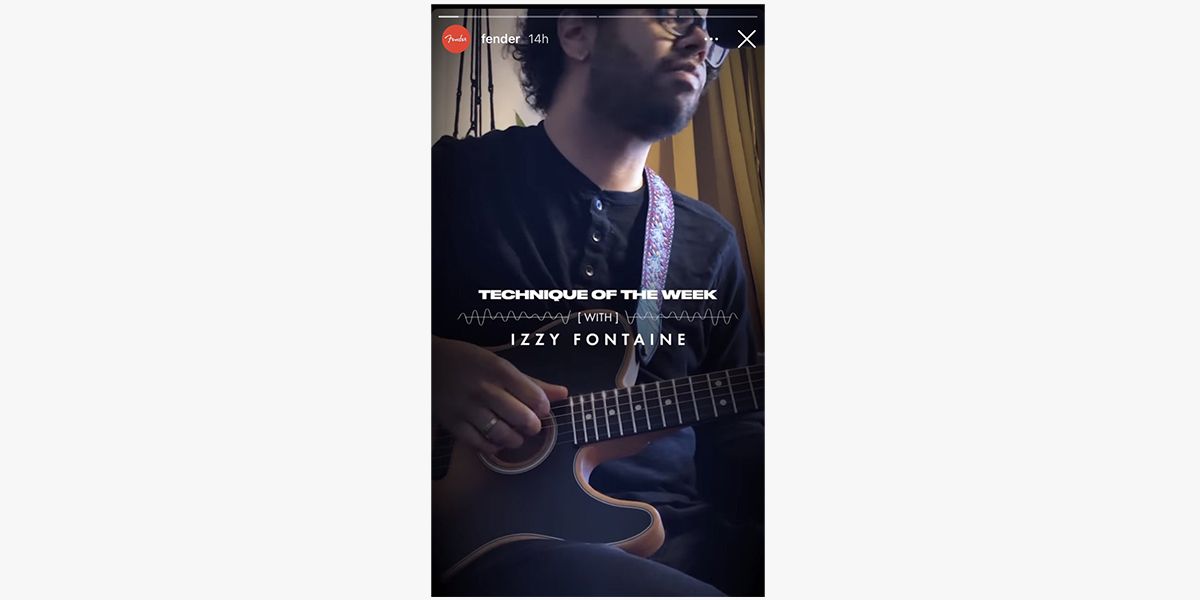 A good example can be found in the Fender @fender Instagram* community. As a guitar manufacturer, they occasionally let musicians host a kind of reality show on their page. Artists tell about their creative process, gear (Fender gear, surely), concerts, and other stuff. Both Fender and musicians benefit from exchanging their audiences.