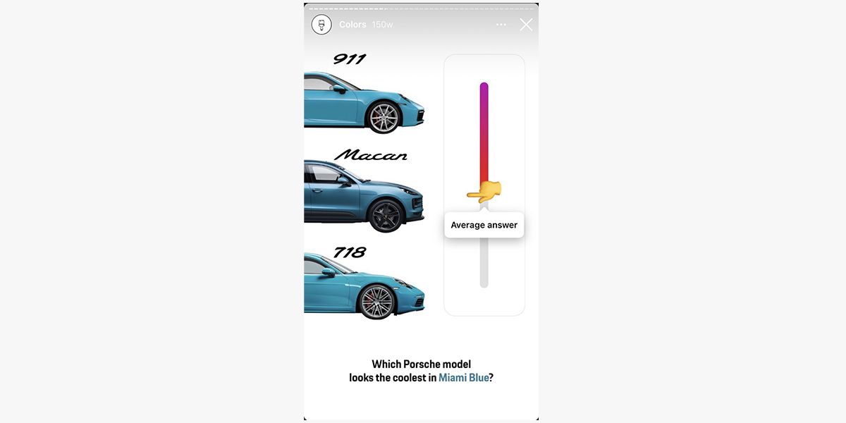 A creative example of using a Reaction Slider by Porsche @porsche.