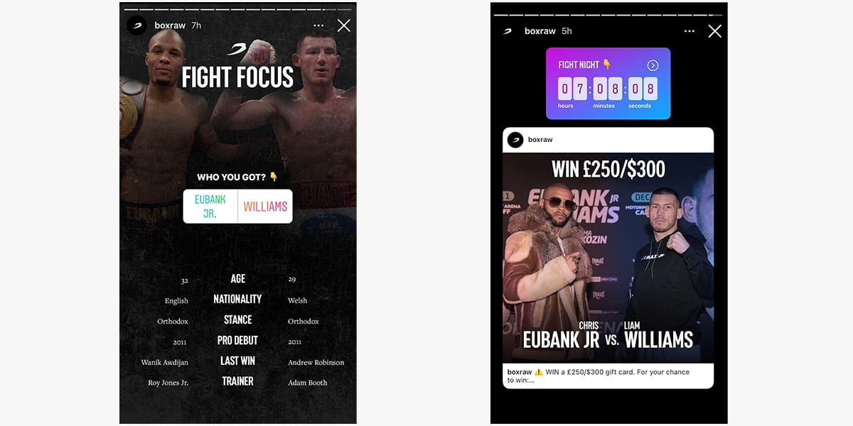 Nice combo by Boxraw @boxraw, a UK-based boxing apparel brand. People love making predictions. But this one is just a setup for the further giveaway post. Extra entry for those who repost stories. That's a KO now!