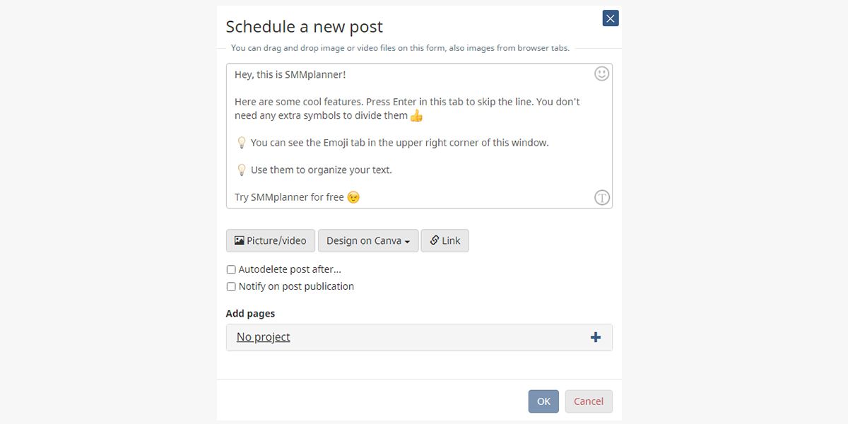 Format like a pro in the SMMplanner editor tab.