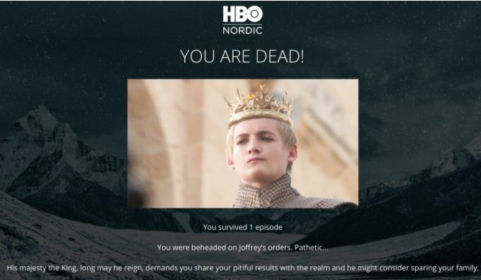 Самый сложный и бескомпромиссный тест запустил HBO Nordic, вы погибаете после первого же неправильного ответа