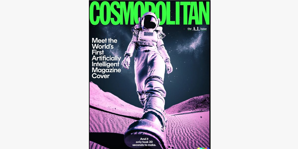 Обложка Cosmopolitan от нейросети Dall-E
