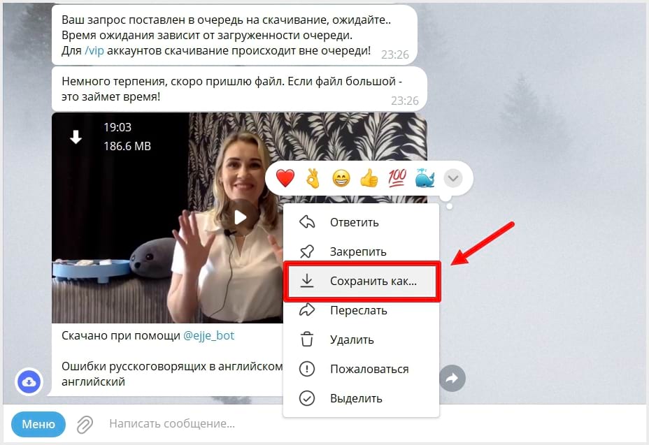 Сохранение медиа из телеграм-бота