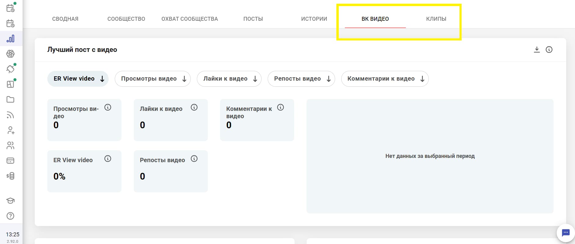 Обновленный раздел аналитики