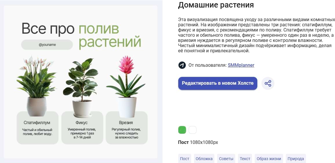 Пример визуала для оформления карточек с советами или инструкциями в Холсте