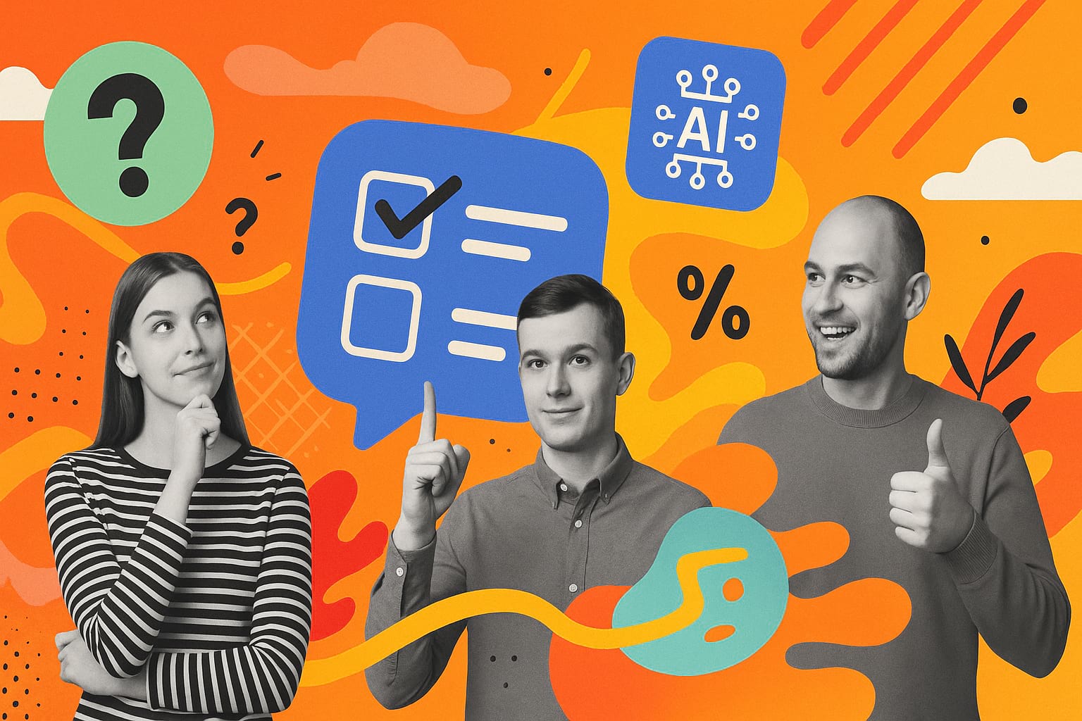 Готовые идеи вовлекающих опросов от AI ассистента