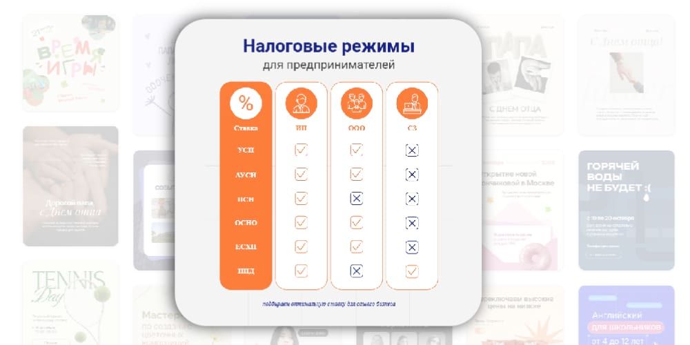 Шаблон сравнительной таблицы для бухгалтера