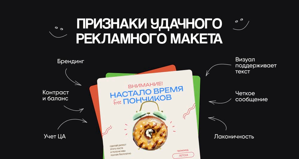 Признаки удачного рекламного макета