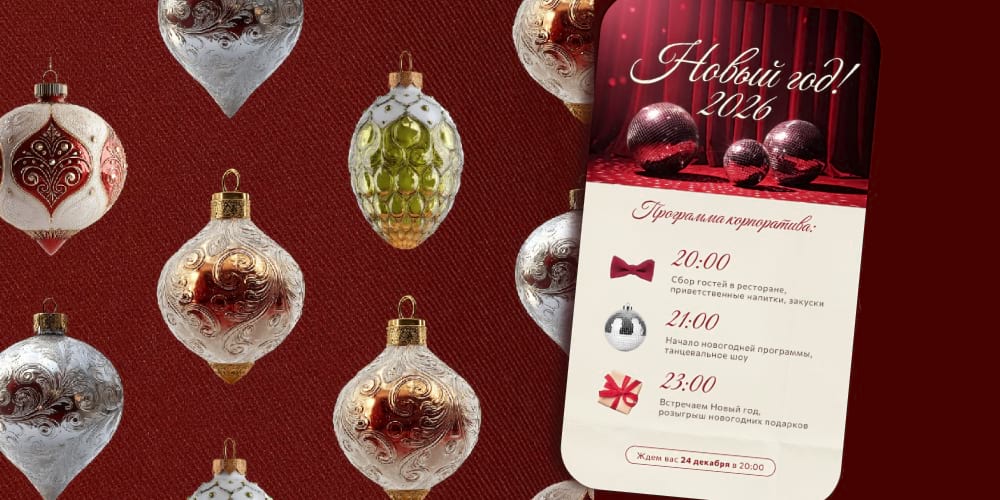 Новогодние шаблоны в редакторе Холст SMMplanner