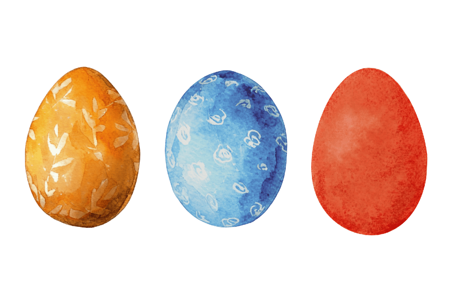 пасхальное яйцо акварельный узор стикер png