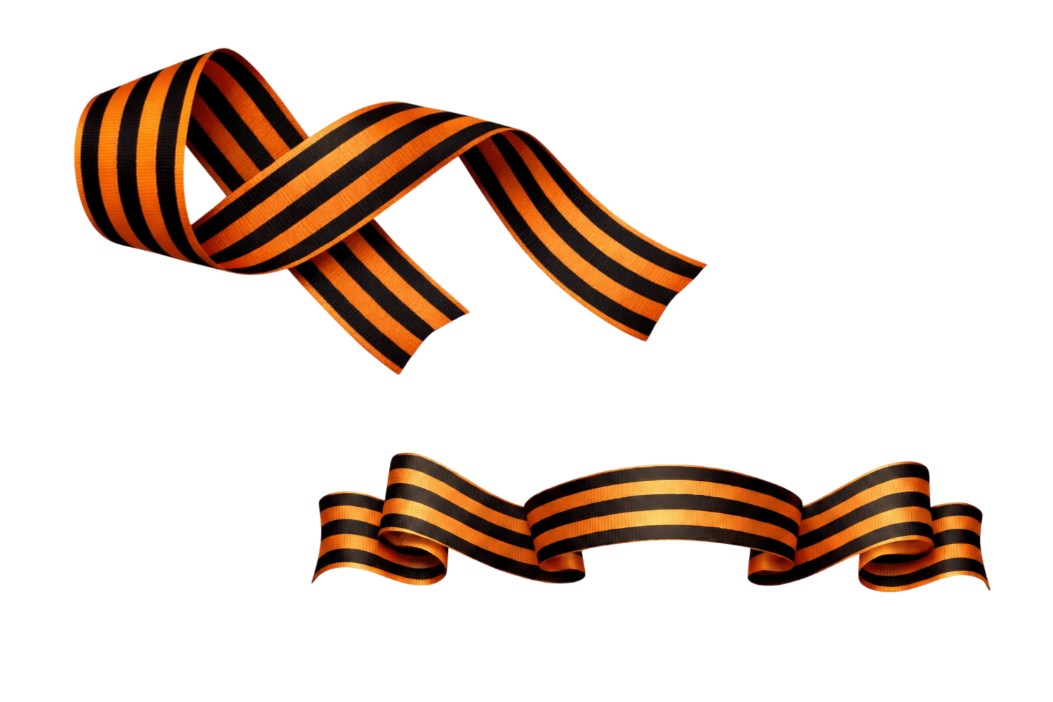 георгиевская лента волной стикер 9 мая прозрачный фон символ памяти