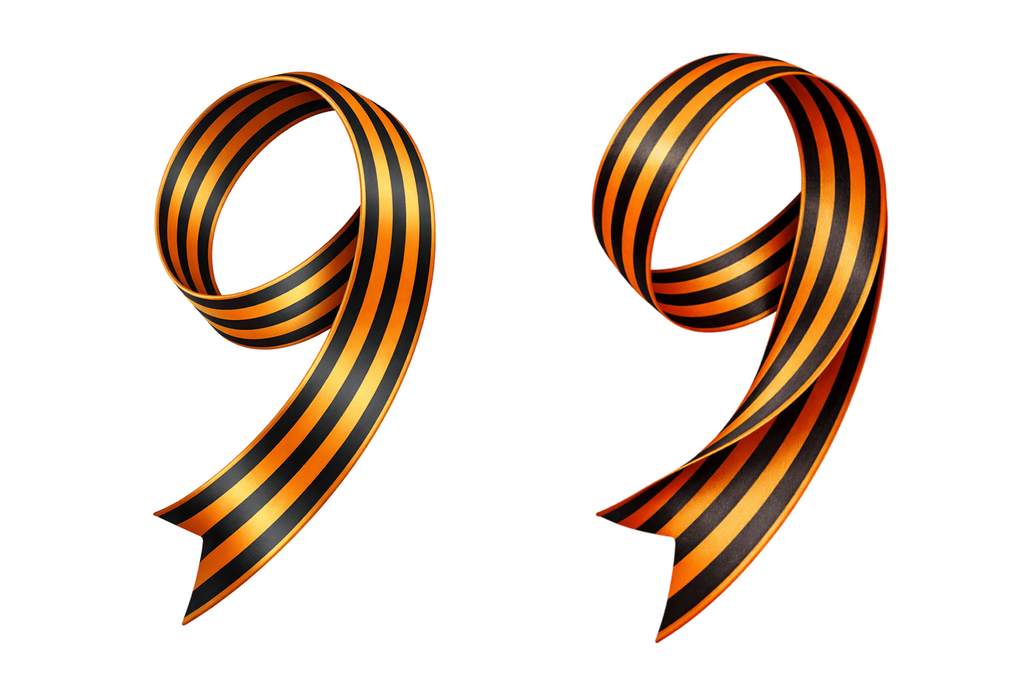 георгиевская лента стикер 9 мая прозрачный фон символ памяти