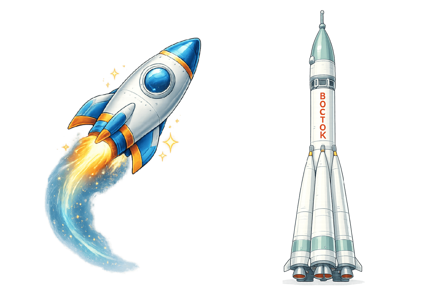 Шаблон мультяшной ракеты png