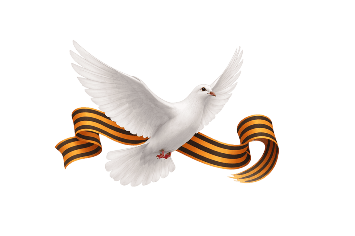 голубь мира с георгиевской лентой стикер 9 мая символ мира и победы