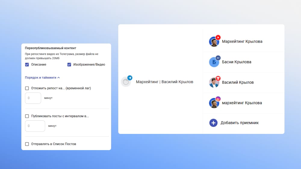 Автоматический репостинг из Telegram в любую площадку