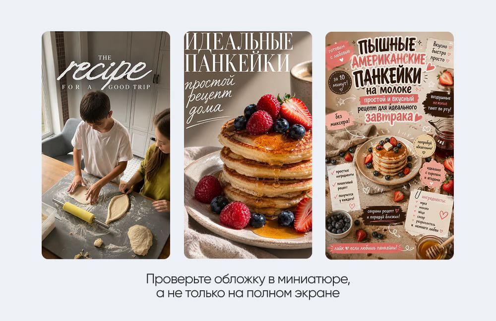 Первый вариант – самый удачный. Во втором текст смешается с интерфейсом, а третий настолько перегружен деталями, что не очень-то и понятно, на что смотреть