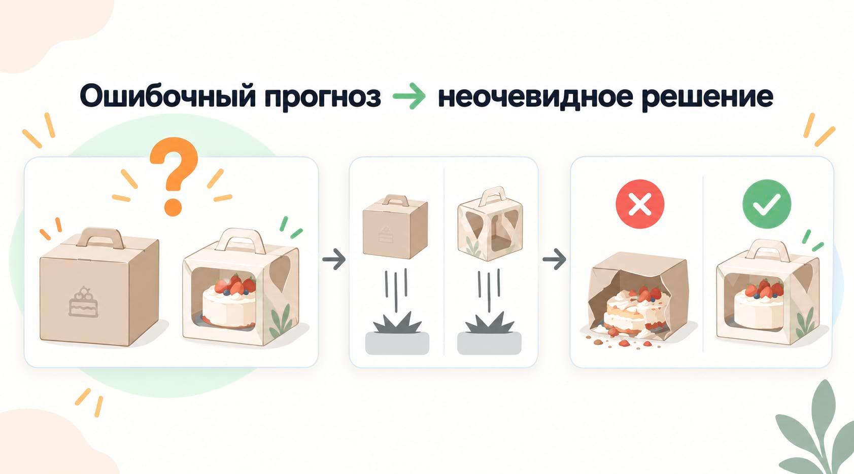 Ошибочный прогноз -> неочевидное решение
