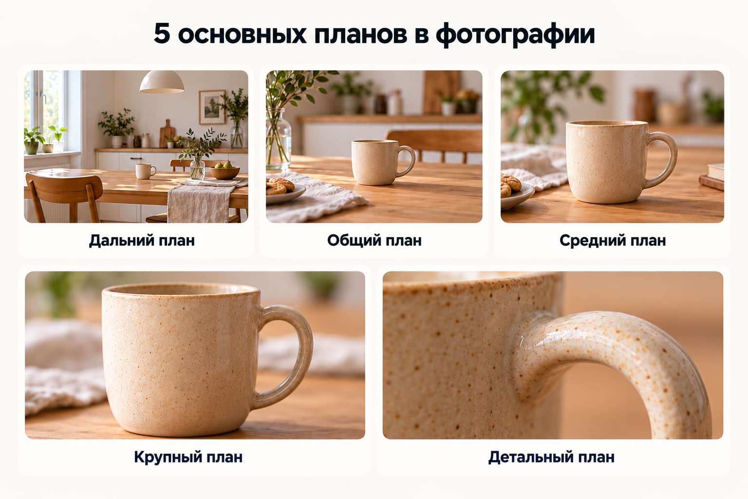 5 основных планов в фото