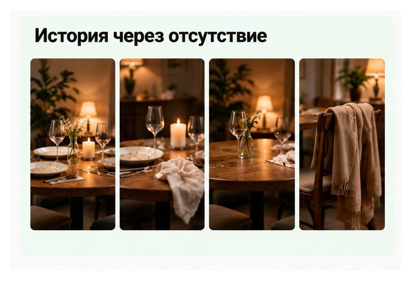 История через отсутствие