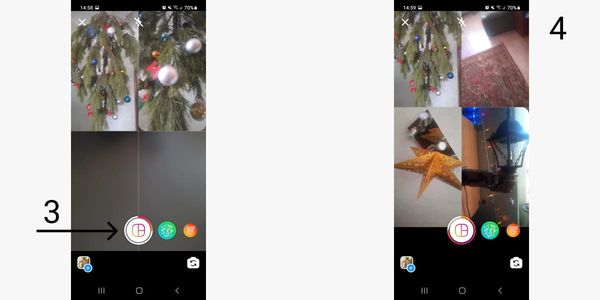 Как выложить в историю 2 фотографии на одной