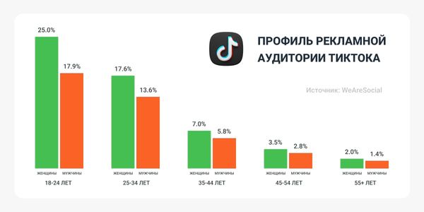 Статистика рекламной аудитории ТикТока