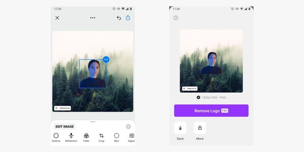 Наложение картинок в Pixelcut